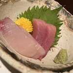 福よせ - メジマグロとヒラマサの刺身