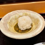 小笹寿し - 鮑肝醤油和え シャリ投入〜