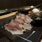 彩屋 - 【大判和牛ブリスケ寿司 山わさび添え】