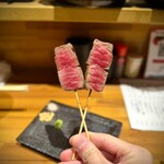 和牛と串焼き 裏天神のれん - 