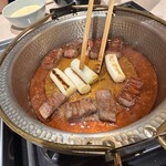 和牛 すき焼き 京都五天五 - ステーキすき焼き