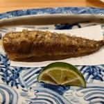 大阪天満宮 鮨とよなが - めひかり　揚げ