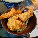 麺屋 マルヨシ - Aセットの唐揚げ