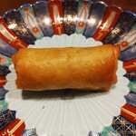 中華ダイニング 一途一心 - 雲丹と豆乳の春巻き　コレ好き〜♪　熱々なのでやけど注意
