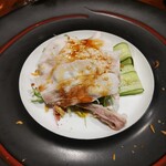 中華ダイニング 一途一心 - 豚バラスライスの湯引き　写メがうまく撮れないけど見た目もとっても素敵♪