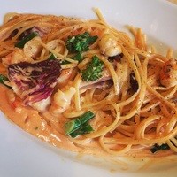 海人 - ランチ 海老トマトソースパスタ