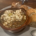 上六ワイン - 白子とぎんなんのアヒージョ