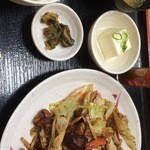 Meshiya miyamoto munashi - 豚肉と五種野菜の味噌炒め定食