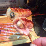 串道楽 仁和加 - 牡蠣ベーコン巻。冬限定〜