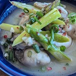 kaisembisutoroandobiagadenuohiro Honatsugi Ten - Butter-Sautéed Oysters and Asparagus