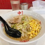 蒙古タンメン中本 - 料理写真:味噌豚麺(大)コーン、ニンニク少なめ。

12/1〜8までの限定の時の一杯。
コーンは思った程、合わなかった( *＾皿＾)