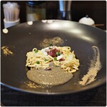 つくばらーめん 鬼者語 - 替玉③（紅ずわい蟹のミソのソース） 460円