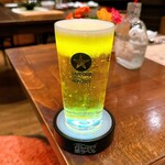 ビストロ・ミル・プランタン - 生ビールがキラキラ♪