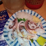 立ち呑み 晩杯屋 - イカはワサビより生姜だとおも