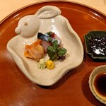 銀座 しのはら - お造り　豊後水道の鯖と徳島県の赤貝