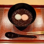 銀座 しのはら - 紅白の白玉ぜんざい