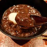 銀座 しのはら - 紅白の白玉ぜんざい