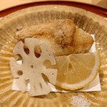 銀座 しのはら - 虎河豚の竜田揚げ