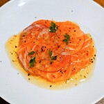 高槻地下酒場 - サーモンカルパッチョ