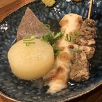 とんぼ - おでん四品お任せ盛合、¥500