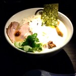 鏡花 - 鶏白湯ラーメン もやし炒め入り 1,650円