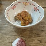 らかん寿し 松月 - 生と調理された2種のウニ（北海道産）がいいバランスで楽しめました