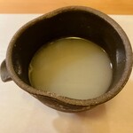 ひろ作 - 濃厚な蕎麦湯さんでーす。