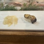 らかん寿し 松月 - 貝類だったかな？コリコリ美味しかった　保田産さざえでした