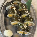 とろ～りチーズ×韓国料理×完全個室 韓美 - キンパ、ご飯が温かい。人差し指と親指で⭕️作った位の大きさ。