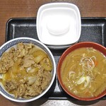 吉野家 - 料理写真:朝牛セット（玉子・とん汁）