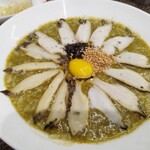 瑞源 - アワビ粥近影。2400円ねぇ、、、。一度でいいかな笑