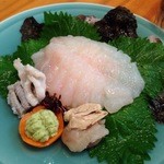 小魚料理 とみ助 - もはや定番（笑）のおこぜ刺し：ふぐ以上とも言えます