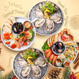 生牡蠣4ピース＋前菜盛り合わせ特別価格でご提供！