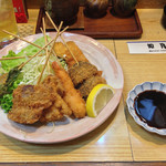 居酒屋如月 - 串カツ盛り合わせ