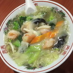 四川食府 - エビタンメン（８８０円）２０１４年１２月