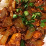南インド食堂 Coconut&Curry - ひき肉ではなくて鶏肉を包丁で細かく切っているのが良いですね。玉ねぎの甘みや食感も楽しめるカレーでした♪