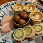 わらやき屋 浜松町 - 前菜４種