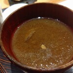 玄水 - 蕎麦湯を鴨汁に入れて。美味い！