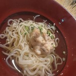 とく山 - こんにゃくそうめん　イカ団子