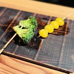 焼鳥高しま - 追加（ブロッコリー、銀杏）