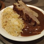 あさくま - ハンバーグ牛すじカレーライスです。