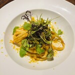 オステリア ラストリカート - リングイネ　ムール貝ラグーからすみ