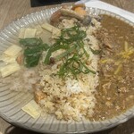 北浜 丁子 - 鶏と干海老のキーマ柚子味噌仕立て 湯葉と蟹のそぼろ餡かけ 柿としめじの胡麻クリーム和え 鰻と和山椒の炊き込みご飯