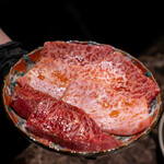 #ヒロキヤ新宿 - 極上和牛-タレ盛り合わせ-ハラミ、本日の赤身、カルビ