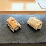 鮨 塩釜港 銀座 極 - 穴子（塩、タレ）