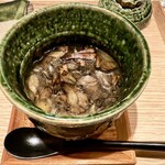 焼鳥 にしき - 舞茸の茶わん蒸し、炭の香りがよい