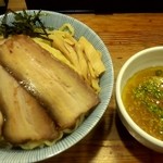 塩つけ麺 灯花 - 灯花　特製淡麗塩つけ麺（大盛）