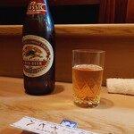 おでん 十七八 - 瓶ビール（麒麟）