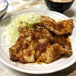 お食事 まるやま - ロースしょうが焼き定食 1,600円