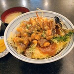 秋月そば - みそ天丼